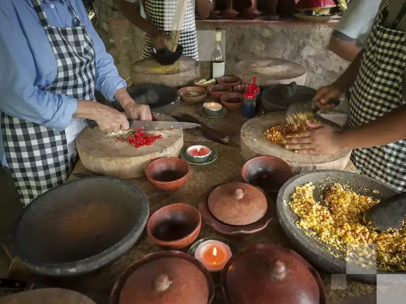 Chop, chop, chop ... Balinese food won't make itself
