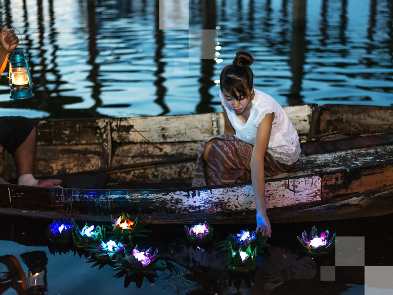 Watch Bangkok’s waterways light up with floating candles