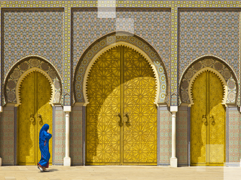 The Golden Door of the Royal Palace in Fez